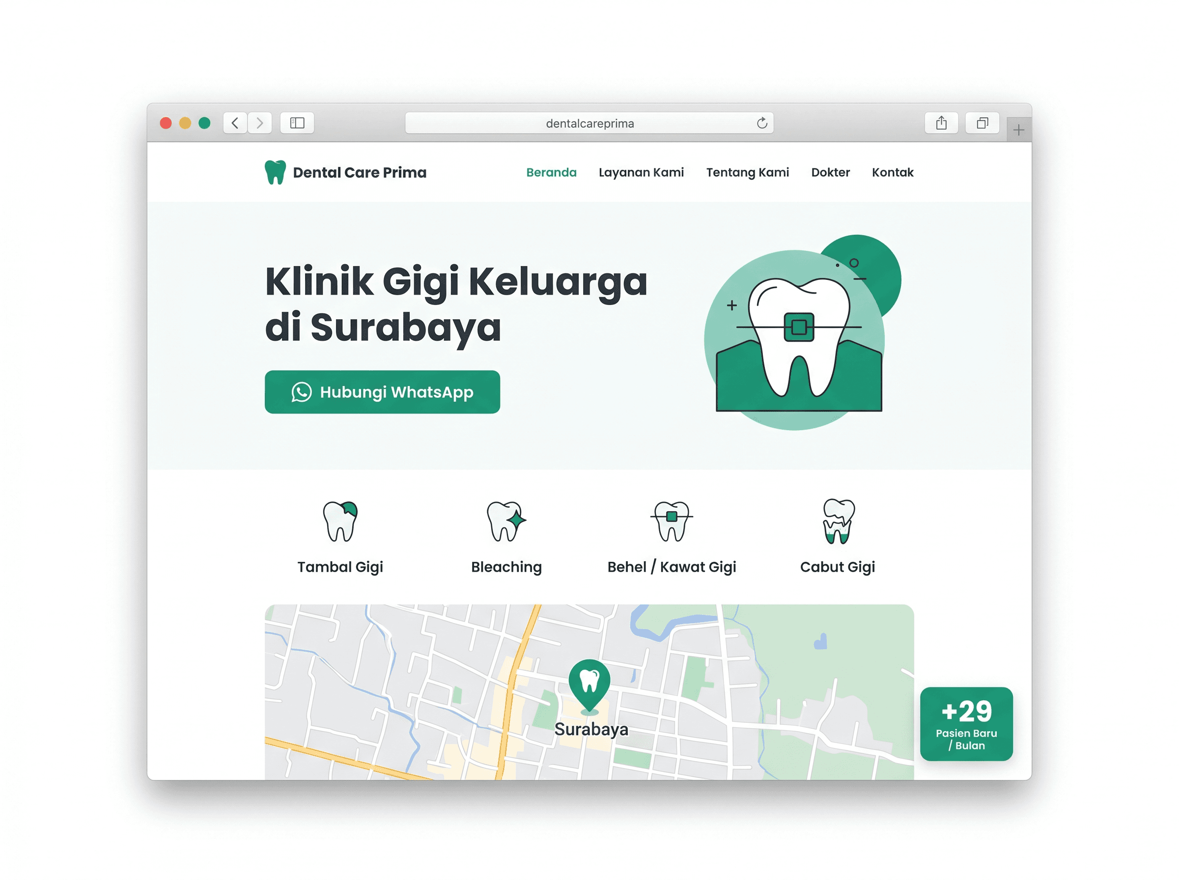 Dental Care Prima website